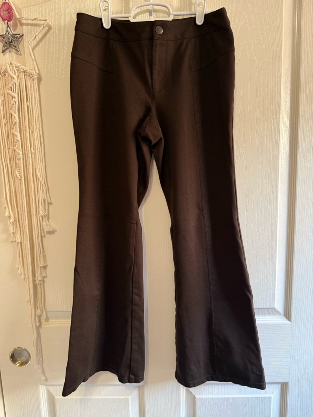 INC International Concepts Dark Brown Ponte Boot Cut Pants Size 6P